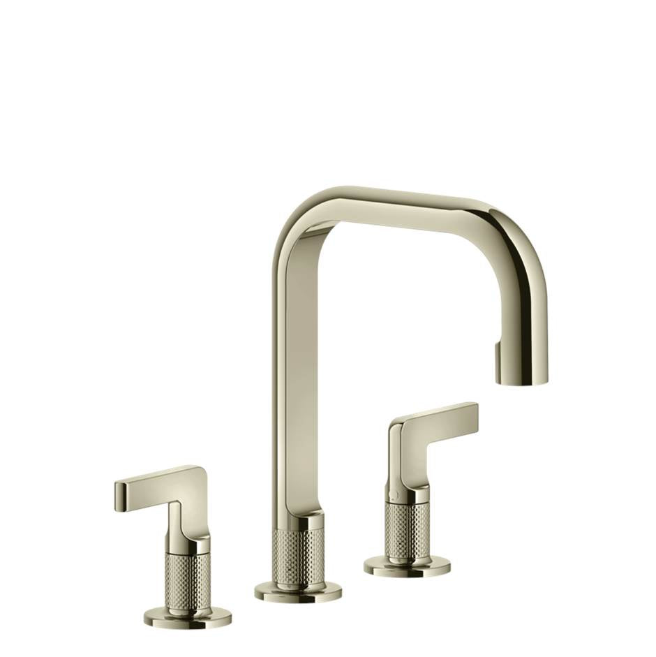 Gessi 58014 Inciso Widespread Washbasin Mixer Without Pop-Up Assembly