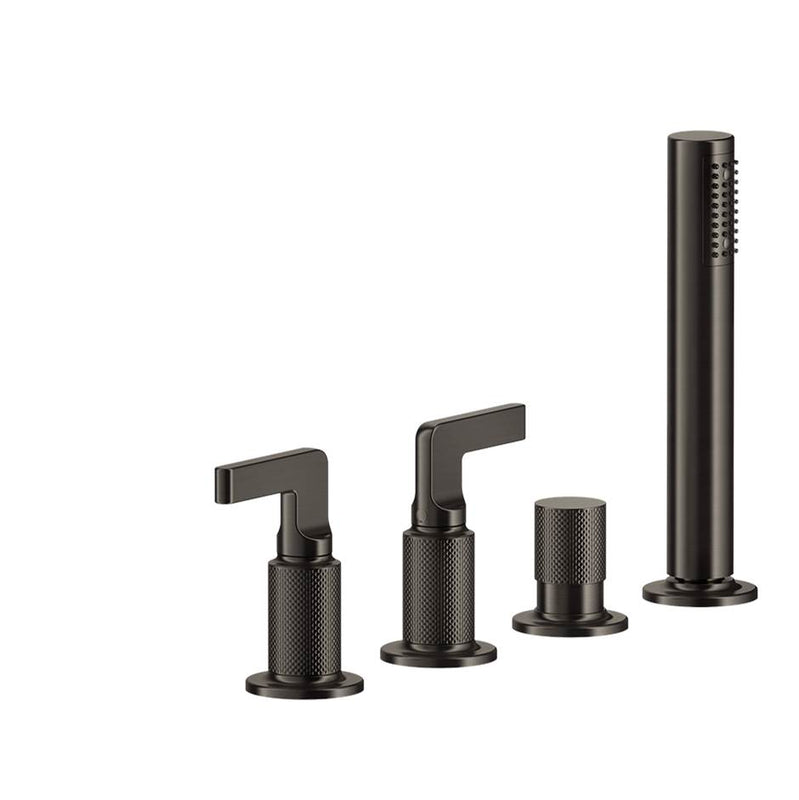 Gessi 58043 Inciso Four-Hole Roman Tub Set to Be Used With Overflow Filler