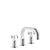 Gessi 58112 Inciso Widespread Washbasin Mixer Without Pop-Up Assembly