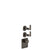 Gessi 58214 Inciso Trim Parts Only External Parts For Thermostatic With 2 Volume Controls