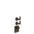 Gessi 58214 Inciso Trim Parts Only External Parts For Thermostatic With 2 Volume Controls - Parent