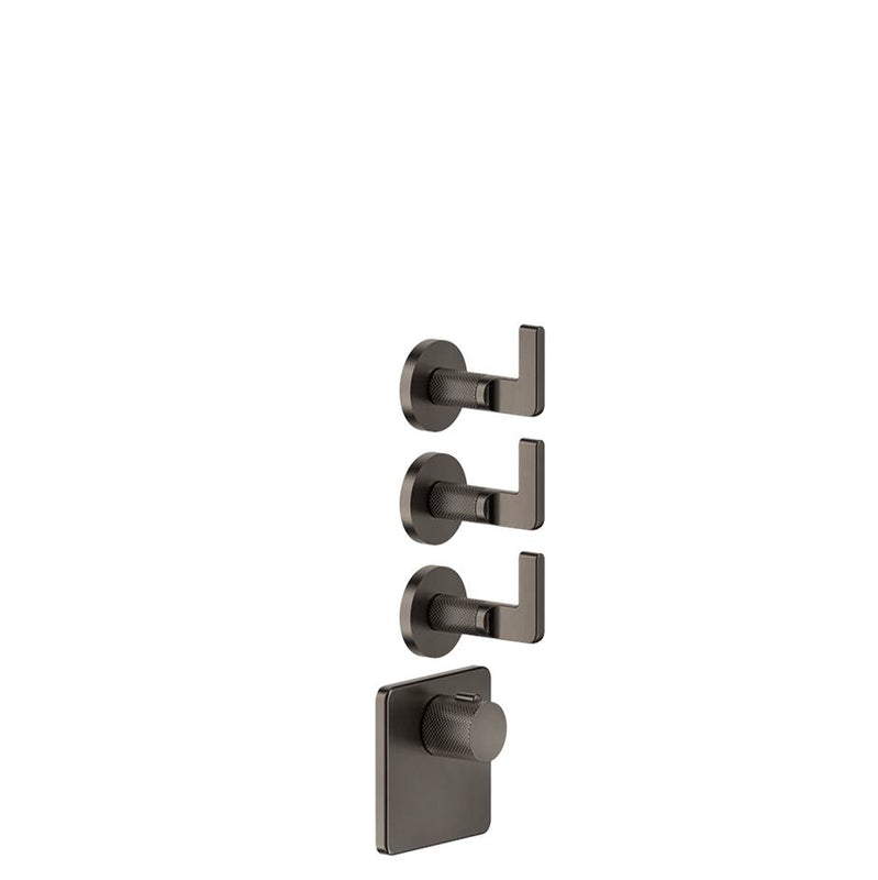 Gessi 58216 Inciso Trim Parts Only External Parts For Thermostatic With 3 Volume Controls
