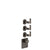 Gessi 58216 Inciso Trim Parts Only External Parts For Thermostatic With 3 Volume Controls