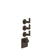 Gessi 58216 Inciso Trim Parts Only External Parts For Thermostatic With 3 Volume Controls - Parent