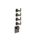 Gessi 58218 Inciso Trim Parts Only External Parts For Thermostatic With 4 Volume Controls