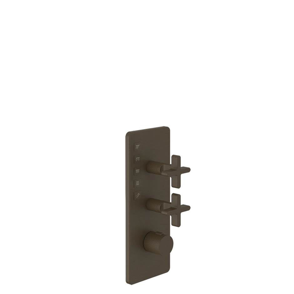 Gessi 58240 Inciso Trim Parts Only External Parts For 5-Way Thermostatic Diverter With Volume Control - Cross Handles - Parent