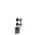 Gessi 58344 Inciso Trim Parts Only External Parts For Thermostatic With 2 Volume Controls
