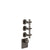 Gessi 58346 Inciso Trim Parts Only External Parts For Thermostatic With 3 Volume Controls