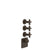 Gessi 58346 Inciso Trim Parts Only External Parts For Thermostatic With 3 Volume Controls - Parent