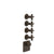 Gessi 58348 Inciso Trim Parts Only External Parts For Thermostatic With 4 Volume Controls - Parent