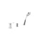 Gessi 59043 Rilievo Three-Hole Roman Tub Set