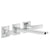 Gessi 59090 Rilievo Trim Parts Only Wall Mounted Washbasin Mixer Trim, Without Waste.