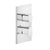 Gessi 59136 Rilievo Trim Parts Only External Parts For 3-Way Thermostatic Diverter and Volume Control