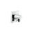 Gessi 59169 Rilievo Wall Elbow With Backplate