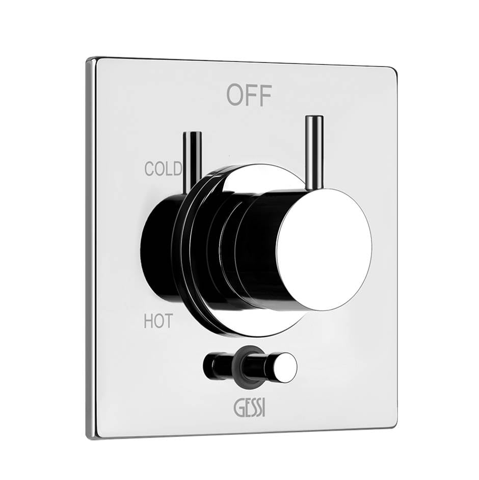 Gessi 59174 Rilievo Trim Parts Only External Parts For Pressure Balance With 2-Way Diverter