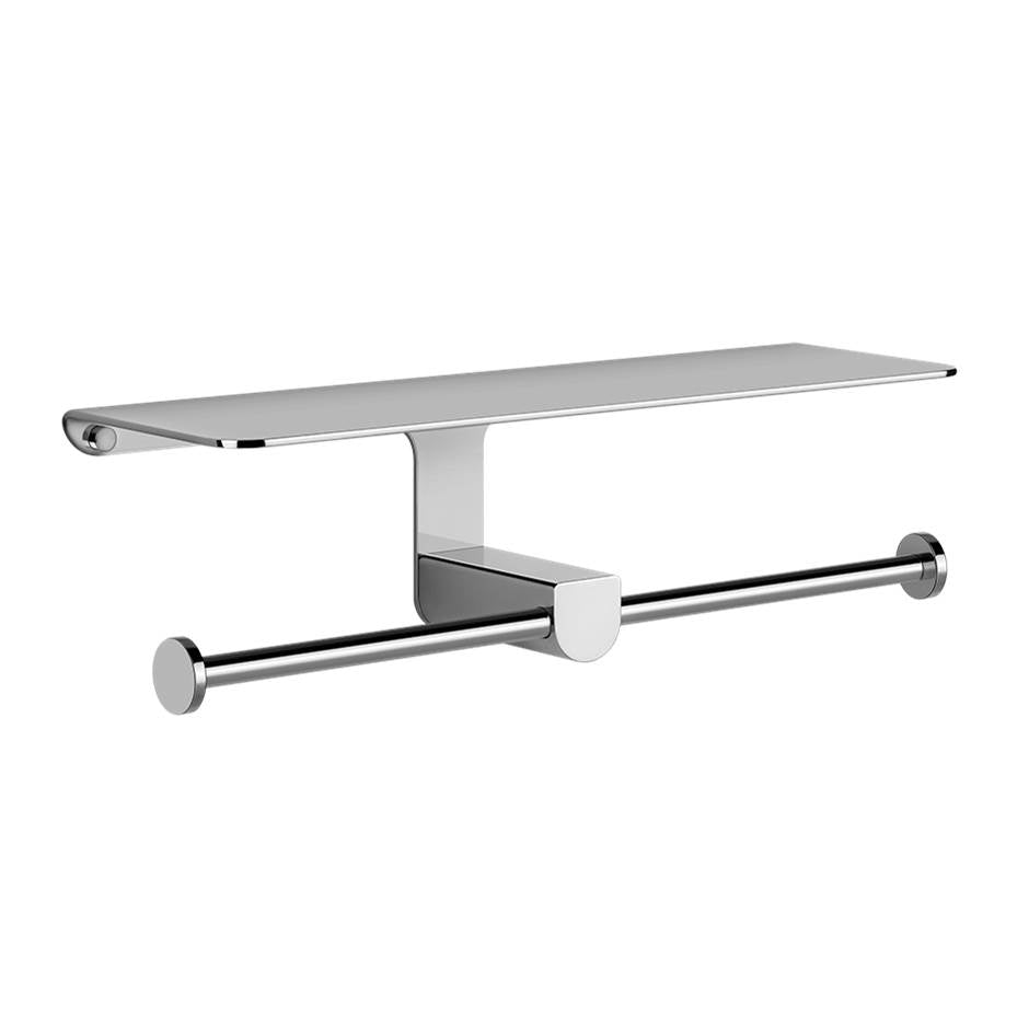 Gessi 59450 Rilievo Wall-Mounted Double Tissue Holder With Cover