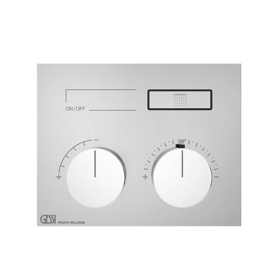 Gessi 63002 Habito Trim Parts Only External Parts For Thermostatic Mixer For One Function, With Push-Button On/Off Control