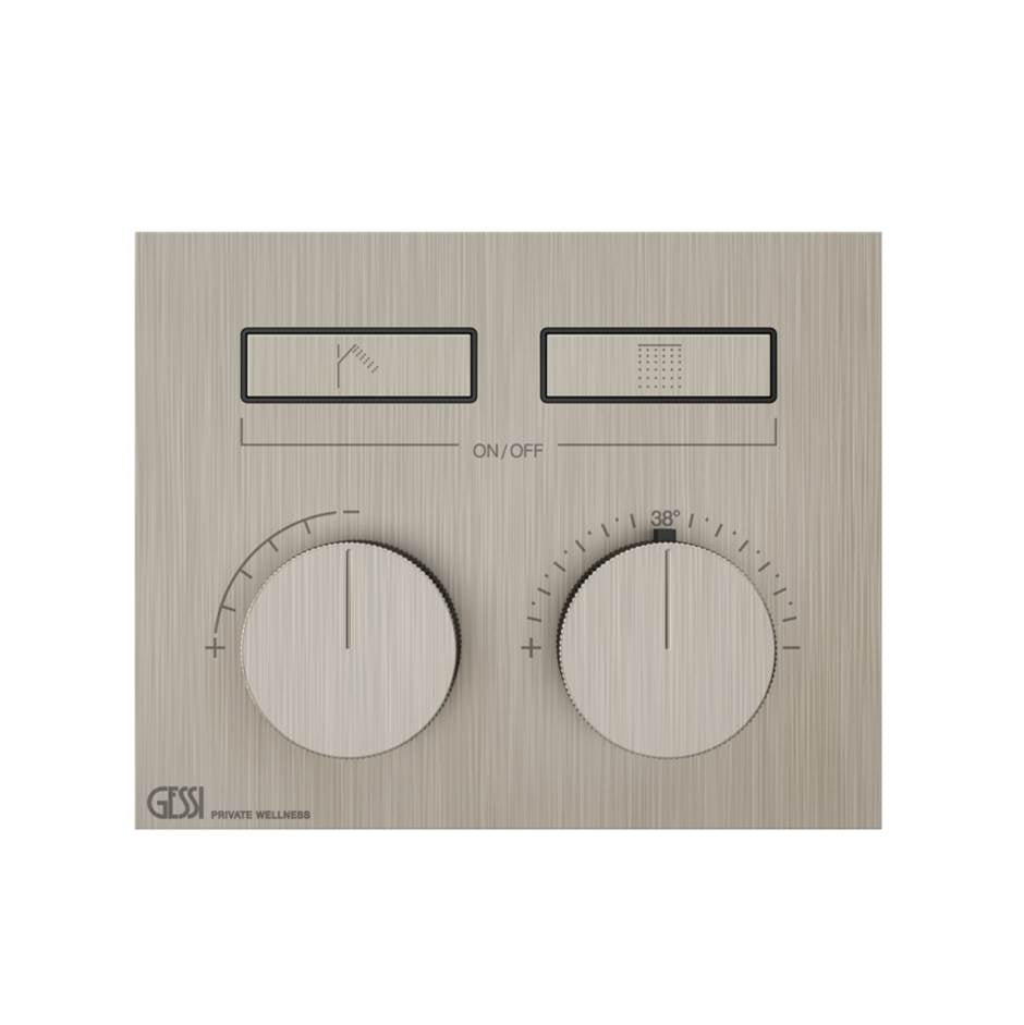 Gessi 63004 Habito Trim Parts Only External Parts For Thermostatic Mixer For Two Functions, With Push-Button On/Off Control