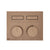 Gessi 63004 Habito Trim Parts Only External Parts For Thermostatic Mixer For Two Functions, With Push-Button On/Off Control