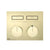 Gessi 63004 Habito Trim Parts Only External Parts For Thermostatic Mixer For Two Functions, With Push-Button On/Off Control