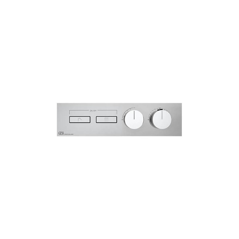 Gessi 63012 Habito Trim Parts Only External Parts For Thermostatic Mixer For Two Separate Functions, With Push-Button On/Off Controls.