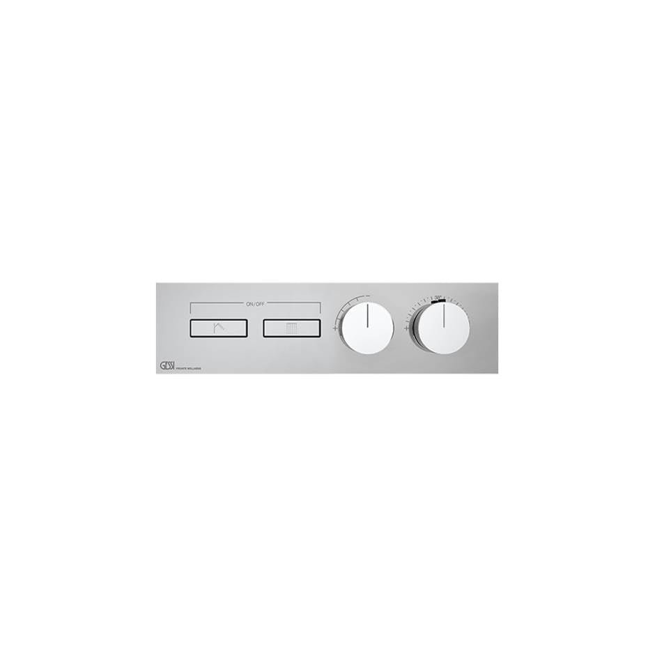 Gessi 63012 Habito Trim Parts Only External Parts For Thermostatic Mixer For Two Separate Functions, With Push-Button On/Off Controls.