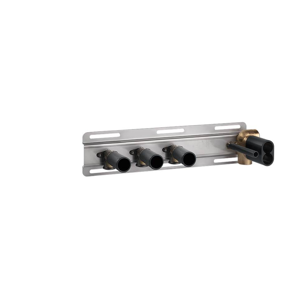 Gessi 63023-031 Hi Fi In-Wall Thermostatic Rough Valve For Shelf Mixer For Three Simultaneous Functions.