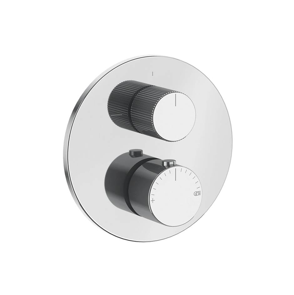 Gessi 63139 Ventaglio Trim Parts Only External Parts For Thermostatic With Single Volume Control Rigato.