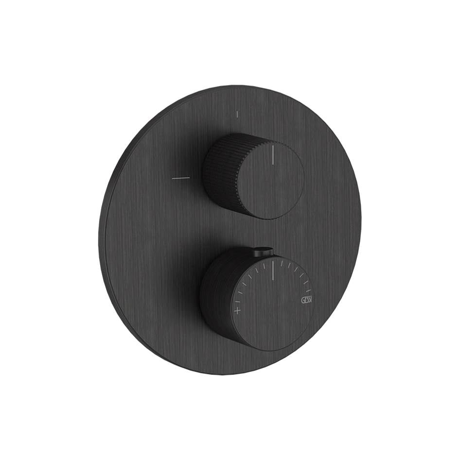 Gessi 63139 Ventaglio Trim Parts Only External Parts For Thermostatic With Single Volume Control Rigato.