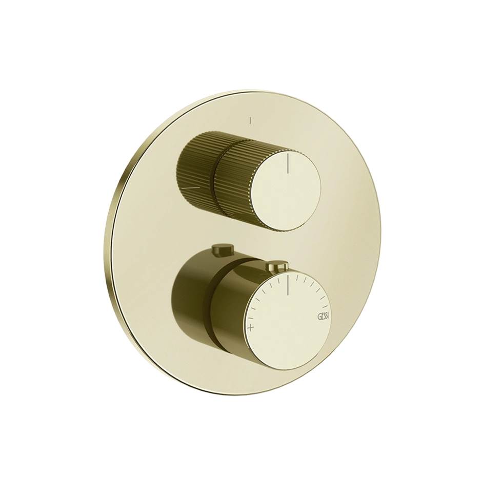 Gessi 63139 Ventaglio Trim Parts Only External Parts For Thermostatic With Single Volume Control Rigato.
