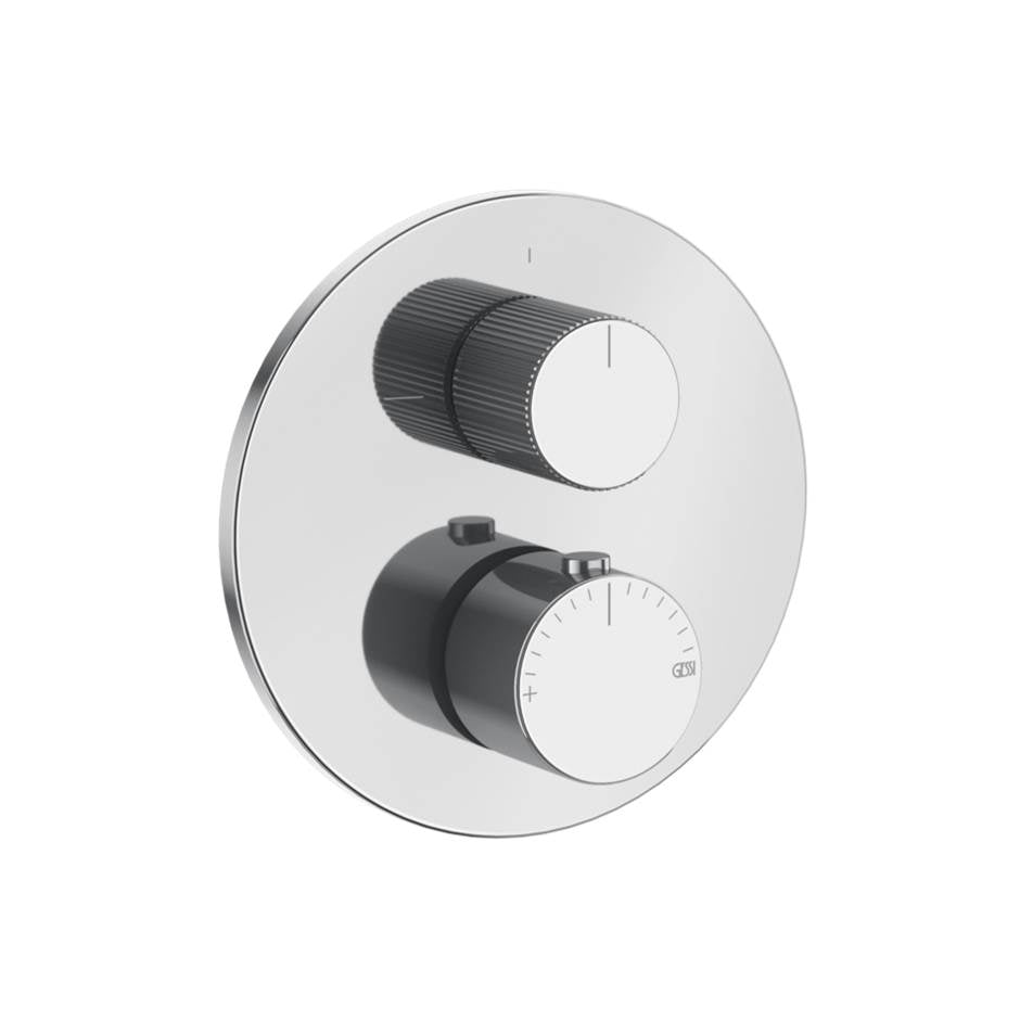 Gessi 63141 Ventaglio Trim Parts Only External Parts For 2-Way Diverter Thermostatic and Volume Control Rigato.