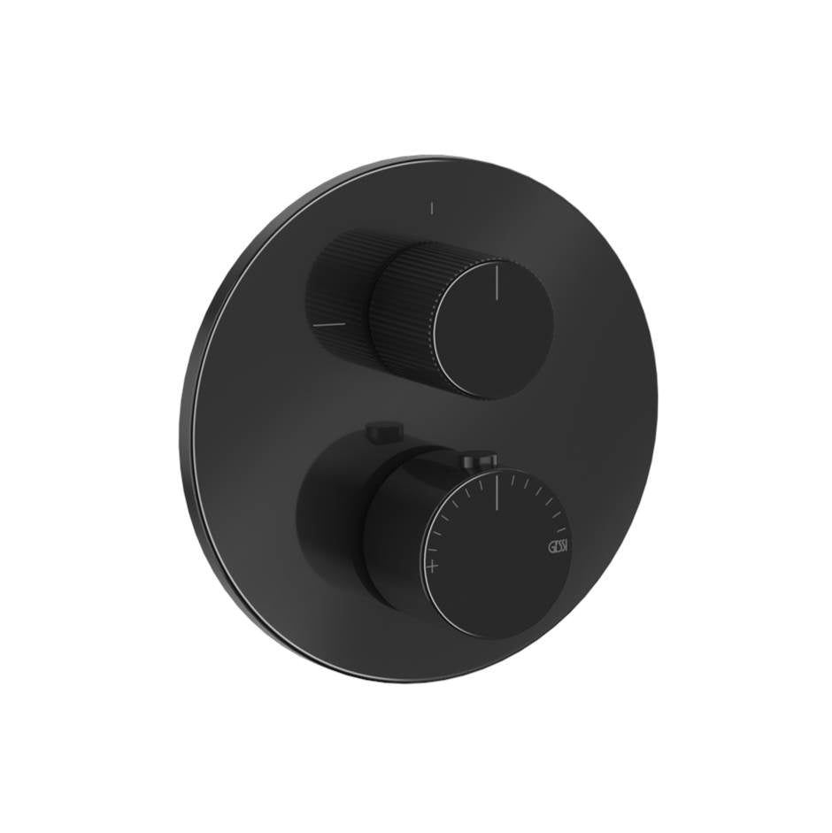 Gessi 63141 Ventaglio Trim Parts Only External Parts For 2-Way Diverter Thermostatic and Volume Control Rigato.