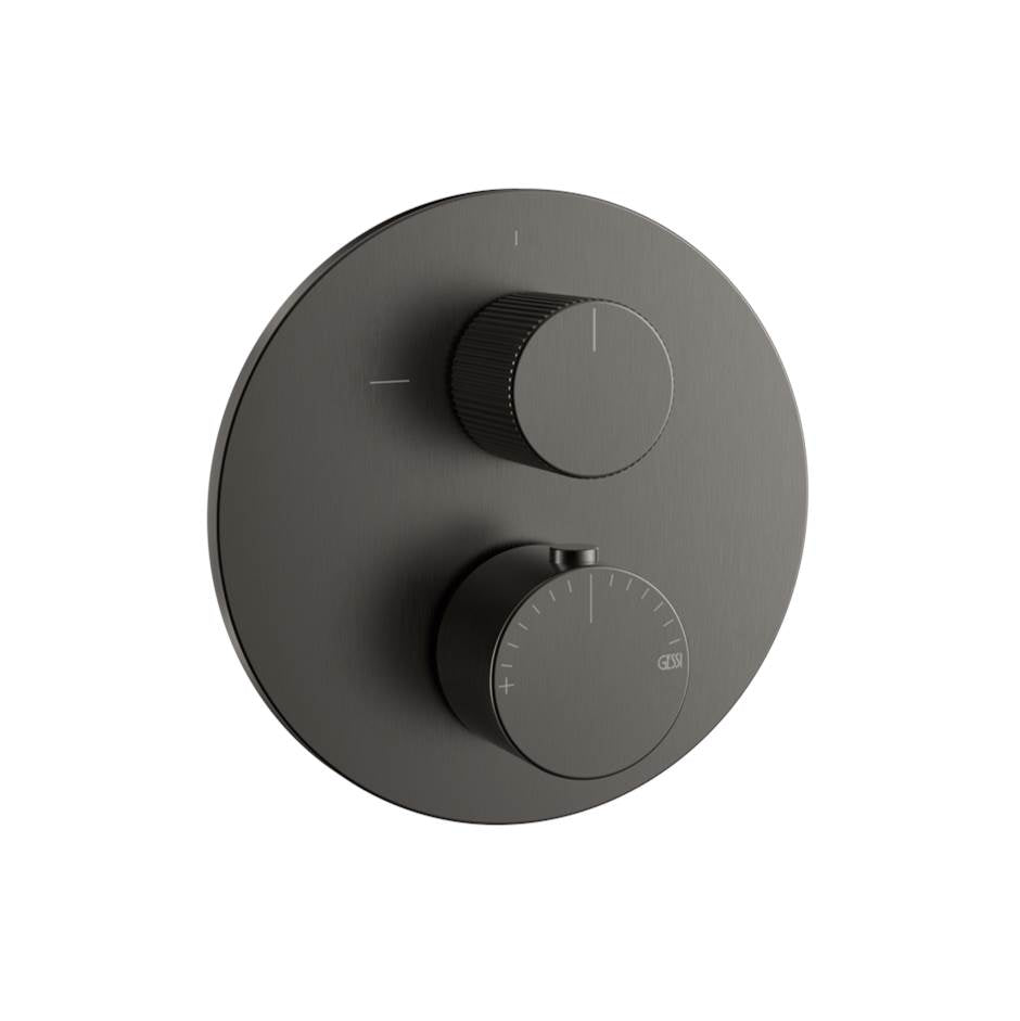 Gessi 63141 Ventaglio Trim Parts Only External Parts For 2-Way Diverter Thermostatic and Volume Control Rigato.