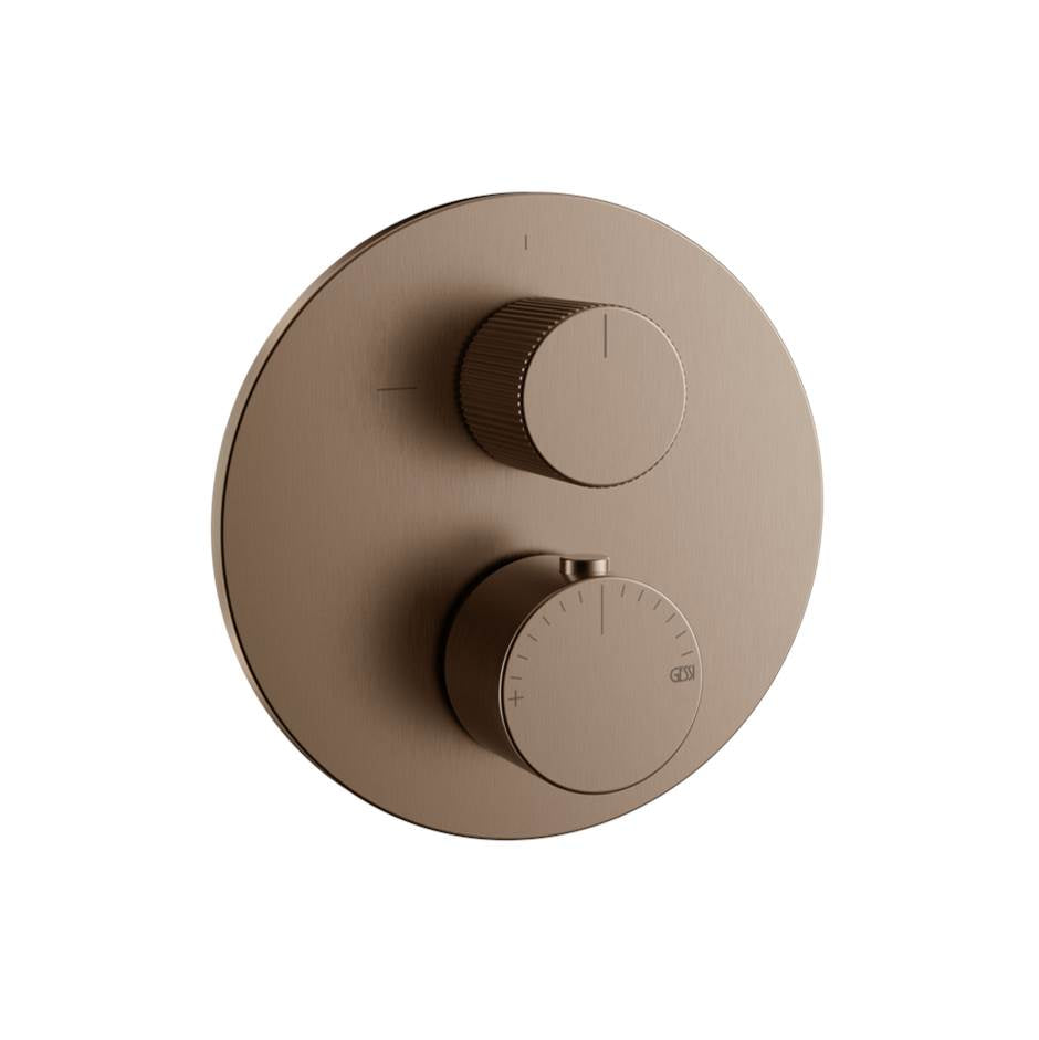 Gessi 63141 Ventaglio Trim Parts Only External Parts For 2-Way Diverter Thermostatic and Volume Control Rigato.