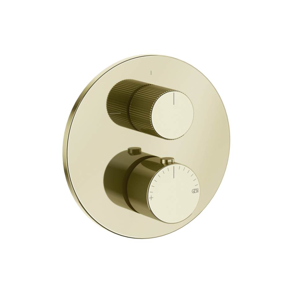 Gessi 63141 Ventaglio Trim Parts Only External Parts For 2-Way Diverter Thermostatic and Volume Control Rigato.