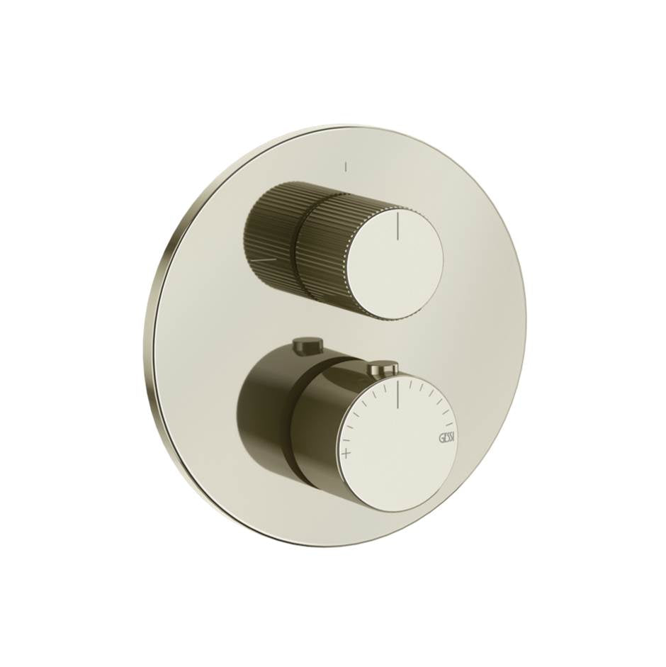 Gessi 63141 Ventaglio Trim Parts Only External Parts For 2-Way Diverter Thermostatic and Volume Control Rigato.