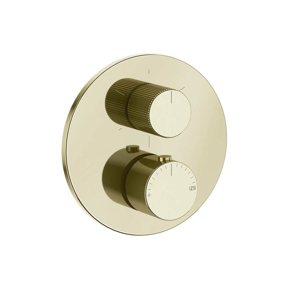 Gessi 63143 Ventaglio Trim Parts Only External Parts For 3-Way Diverterthermostatic and Volume Control Rigato.
