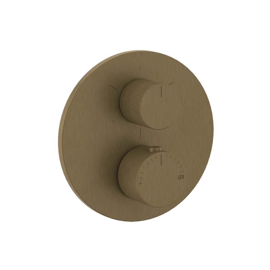Gessi 63143 Ventaglio Trim Parts Only External Parts For 3-Way Diverterthermostatic and Volume Control Rigato.