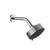 Gessi 63356 Inverso Wall-Mounted Adjustable Multi-Function Shower Head With Arm Diamantato.