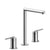 Gessi 63553 Ingranaggio Widespread Washbasin Mixer Without Pop-Up Assembly