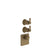 Gessi 65202 Venti20 Trim Parts Only External Parts For Thermostatic With 2 Volume Controls