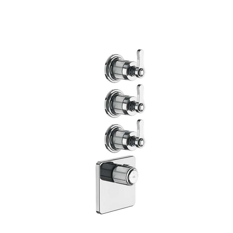 Gessi 65206 Venti20 Trim Parts Only External Parts For Thermostatic With 3 Volume Controls