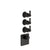 Gessi 65206 Venti20 Trim Parts Only External Parts For Thermostatic With 3 Volume Controls