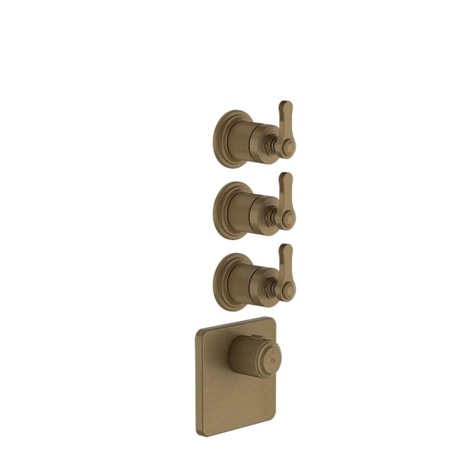 Gessi 65206 Venti20 Trim Parts Only External Parts For Thermostatic With 3 Volume Controls