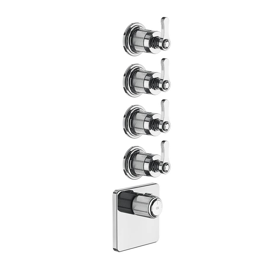Gessi 65210 Venti20 Trim Parts Only External Parts For Thermostatic With 4 Volume Controls