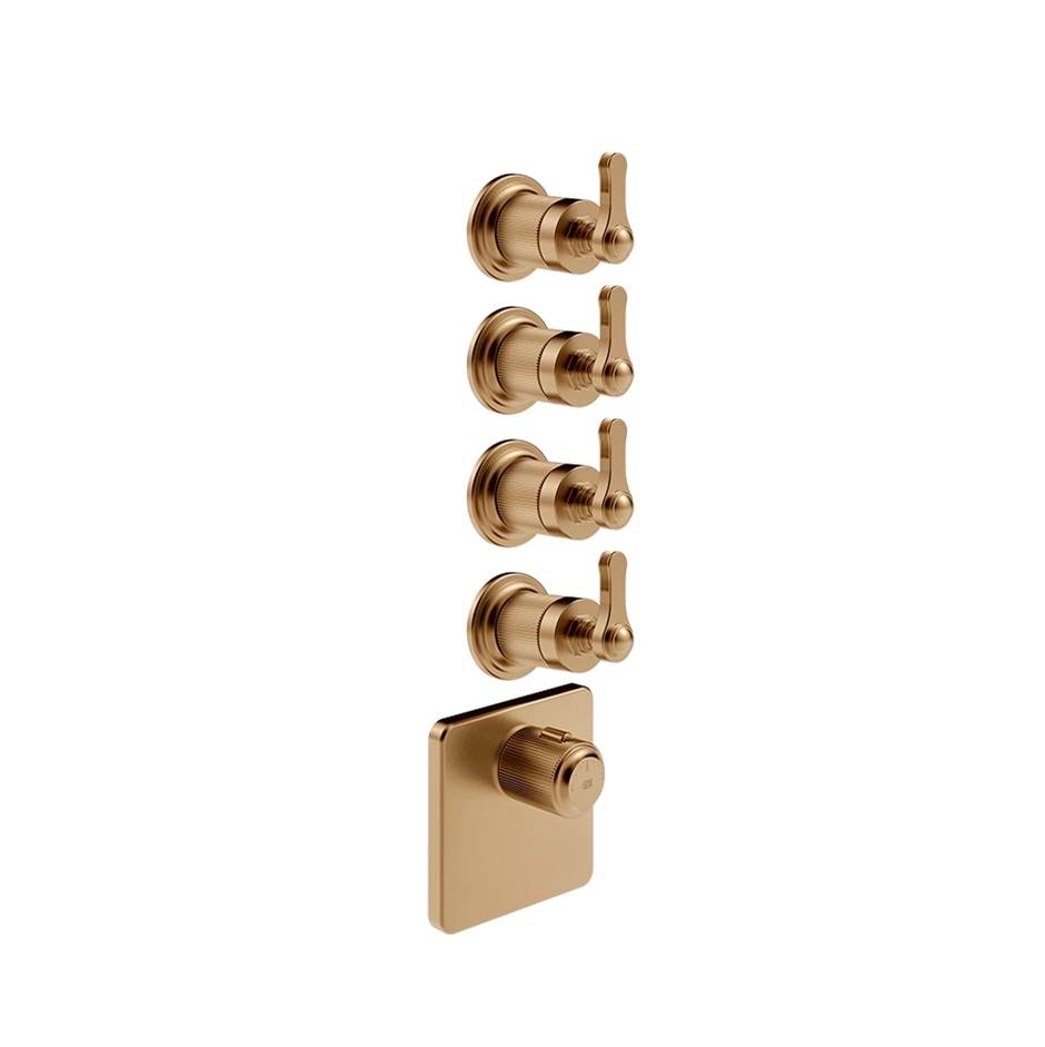 Gessi 65210 Venti20 Trim Parts Only External Parts For Thermostatic With 4 Volume Controls