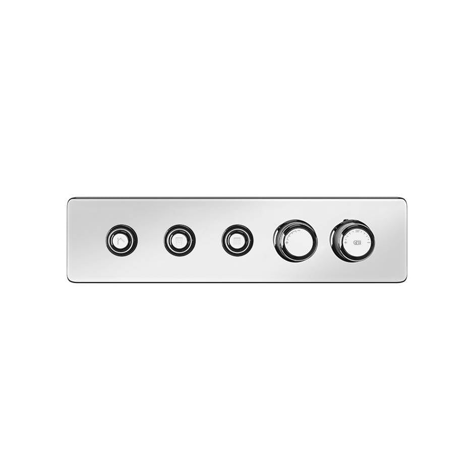 Gessi 65224 Hi Fi Trim Parts Only External Parts For Thermostatic Mixer For Three Simultaneous Functions, With Push-Button On/Off Controls.