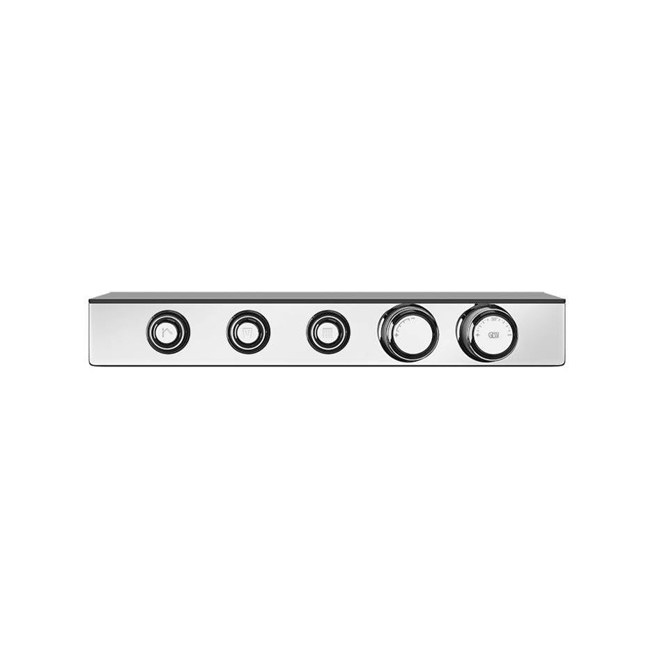 Gessi 65254 Hi Fi Trim Parts Only External Parts For Thermostatic Shelf Mixer For Three Simultaneous Functions, With Push-Button On/Off Controls.
