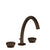 Gessi 66013 Origini Widespread Washbasin Mixer With Pop-Up Assembly