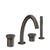 Gessi 66037 Origini Four-Hole Roman Tub Set.